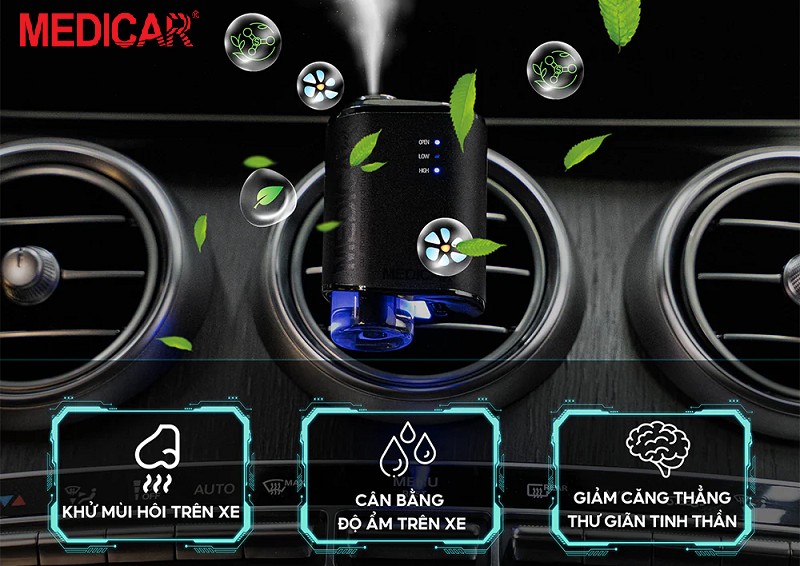 Máy xông tinh dầu ô tô Medicar