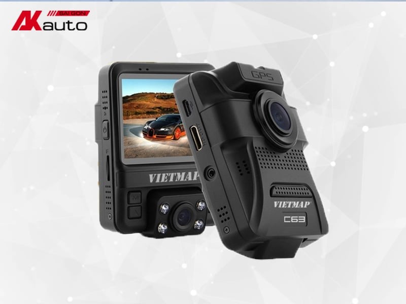Camera hành trình Vietmap C63 quay trước và trong