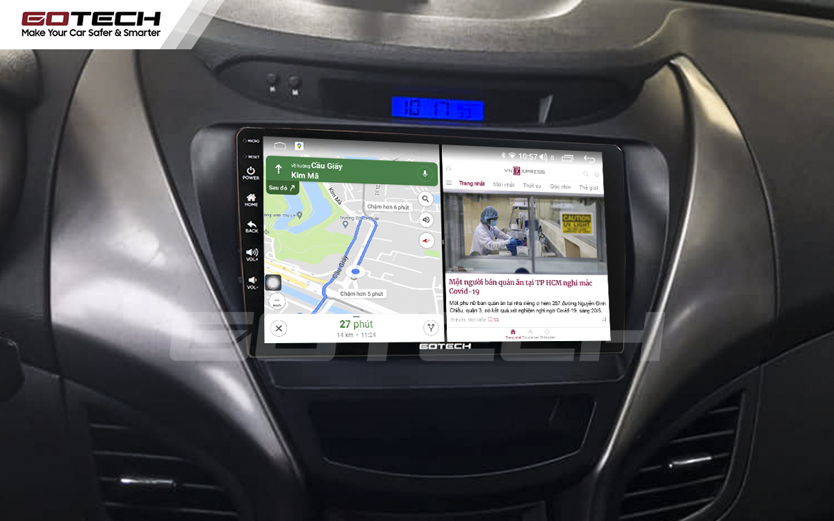 Tính năng chia đôi màn hình trên xe ô tô Elantra 2015