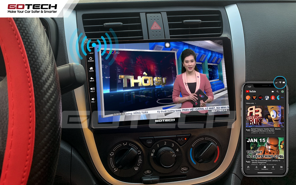 Chia sẻ WiFi từ màn hình xe ô tô Suzuki Celerio