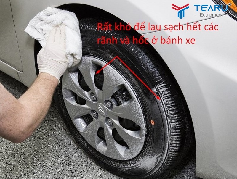 Không thể làm sạch được những vị trí khó lau chùi
