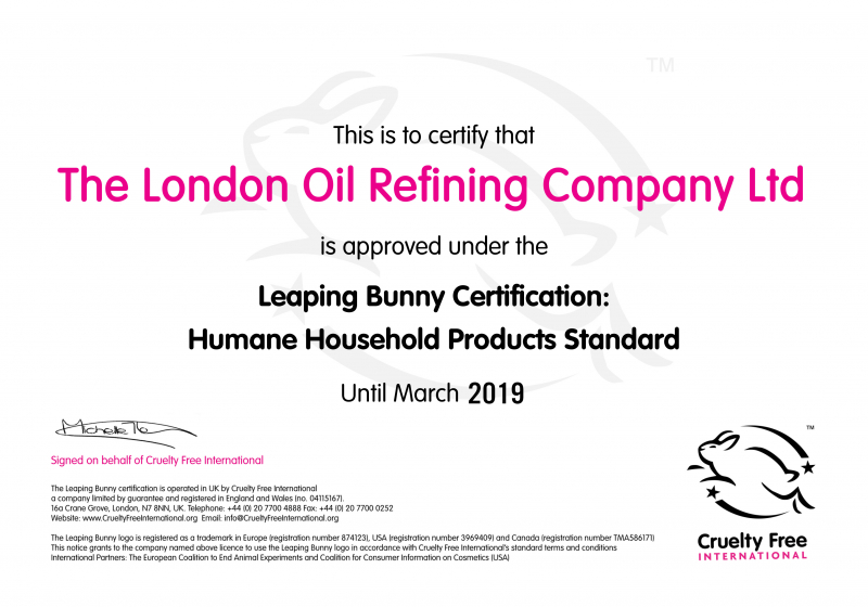 Chứng nhận Cruelty-Free International cho sản phẩm vệ sinh ghế xe hơi