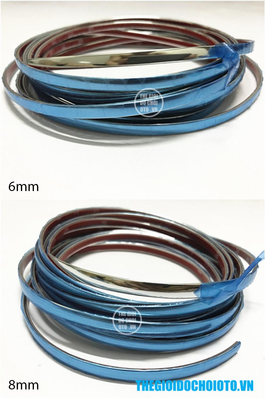 Kích thước cuộn nẹp dán viền 6mm và 8mm