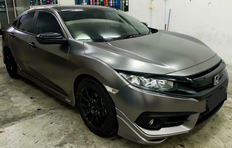 Dán decal xe Honda màu xanh, thời gian hoàn thành dán decal xe ô tô
