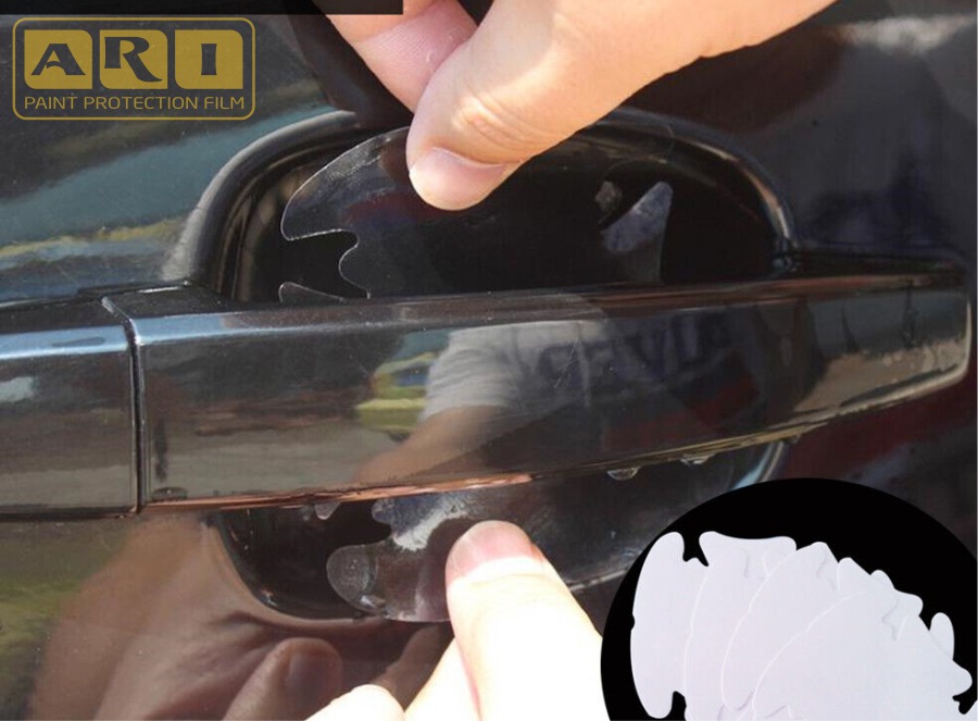 Decal trong suốt bảo vệ hõm tay nắm cửa xe ô tô