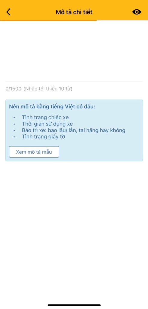 Viết tiêu đề và mô tả thu hút cho tin đăng xe ô tô Chợ Tốt