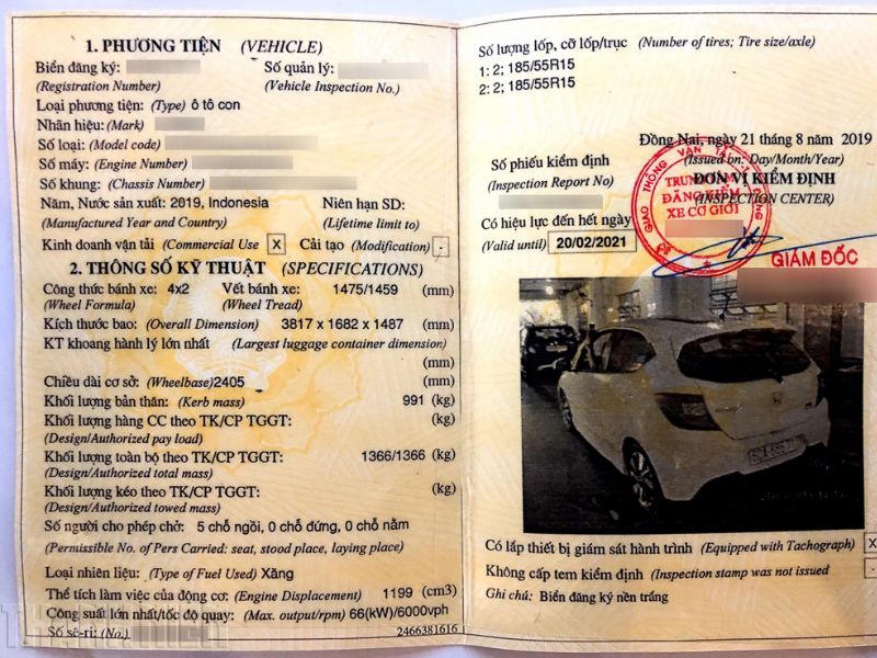 các hạng mục đăng kiểm xe ô tô chi tiết & cập nhật nhất