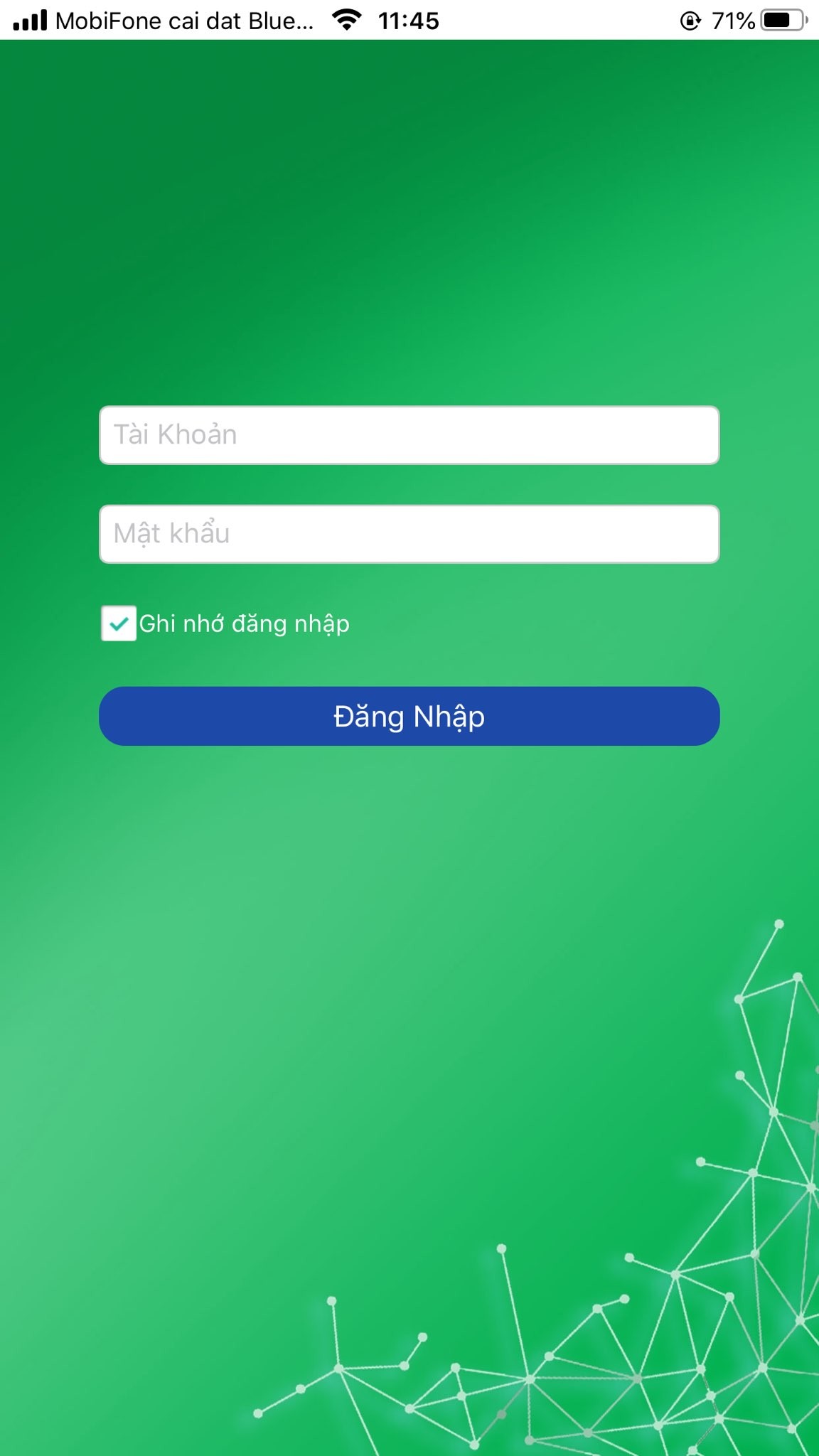 Đăng nhập ứng dụng định vị ô tô
