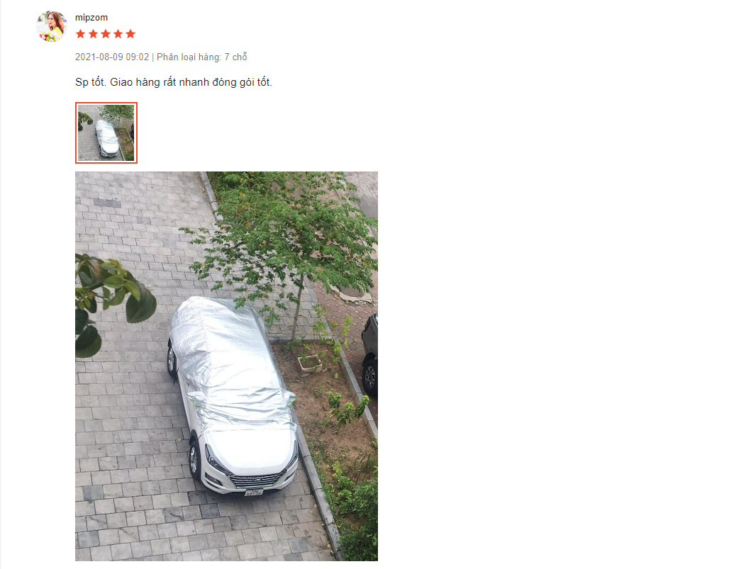 Bạt phủ nóc giúp bảo vệ xe ô tô Lacetti 2009 khỏi nắng mưa