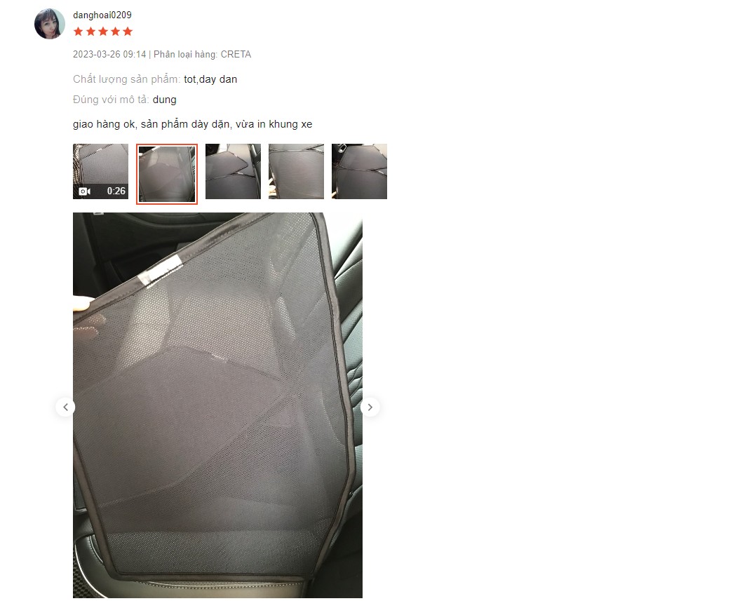 Installation step 4: Rèm che nắng cho cửa sau xe ô tô