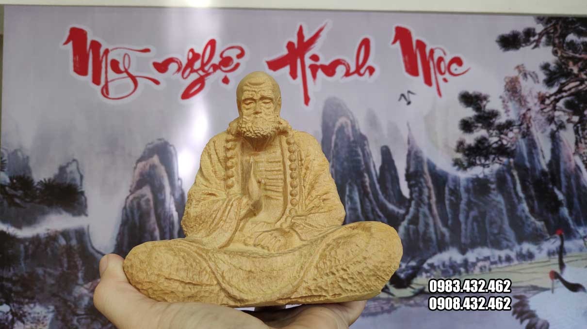 dat-ma-thien-go-bach-xanh Tượng Đạt Ma ngồi thiền