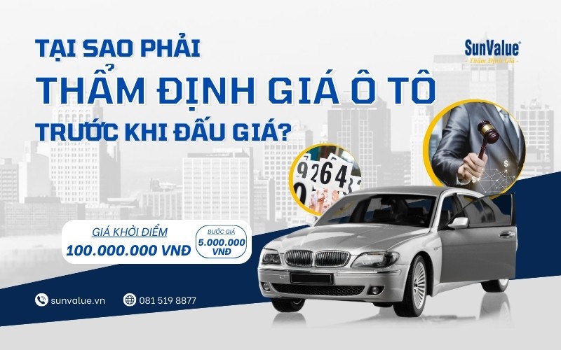 Kiểm tra chi tiết nội thất xe ô tô trước khi đấu giá