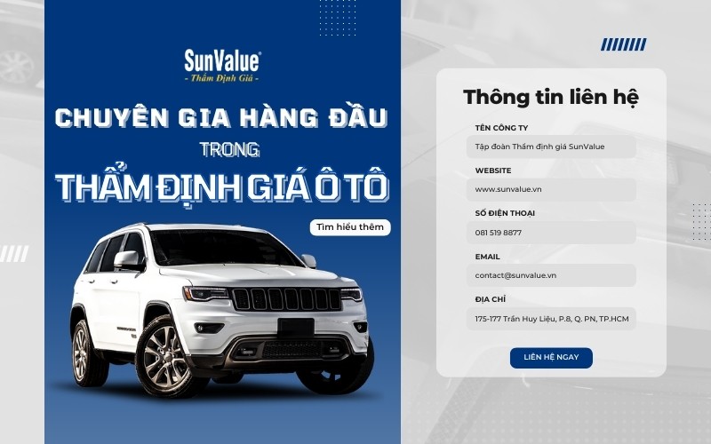 Biểu tượng uy tín của đơn vị thẩm định giá xe ô tô
