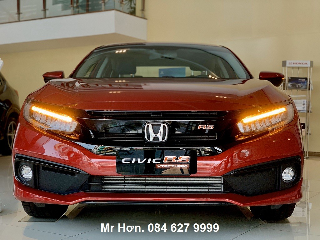 Đầu xe ô tô Honda Civic RS màu đỏ
