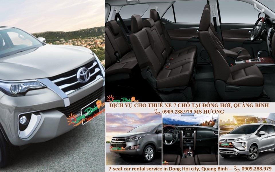 Thuê xe ô tô 7 chỗ tại Quảng Bình xe mới tinh đi uy tín