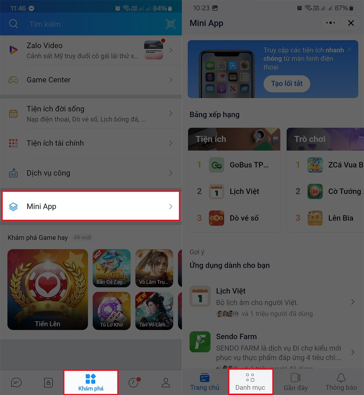 Tìm Mini App TTDK Đặt lịch đăng kiểm trên Zalo
