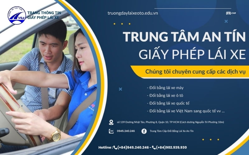 Trung tâm An Tín cung cấp dịch vụ đổi bằng lái xe ô tô hết hạn chuyên nghiệp