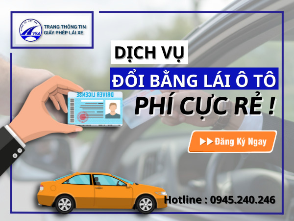 Giấy phép lái xe ô tô loại PET cần đổi