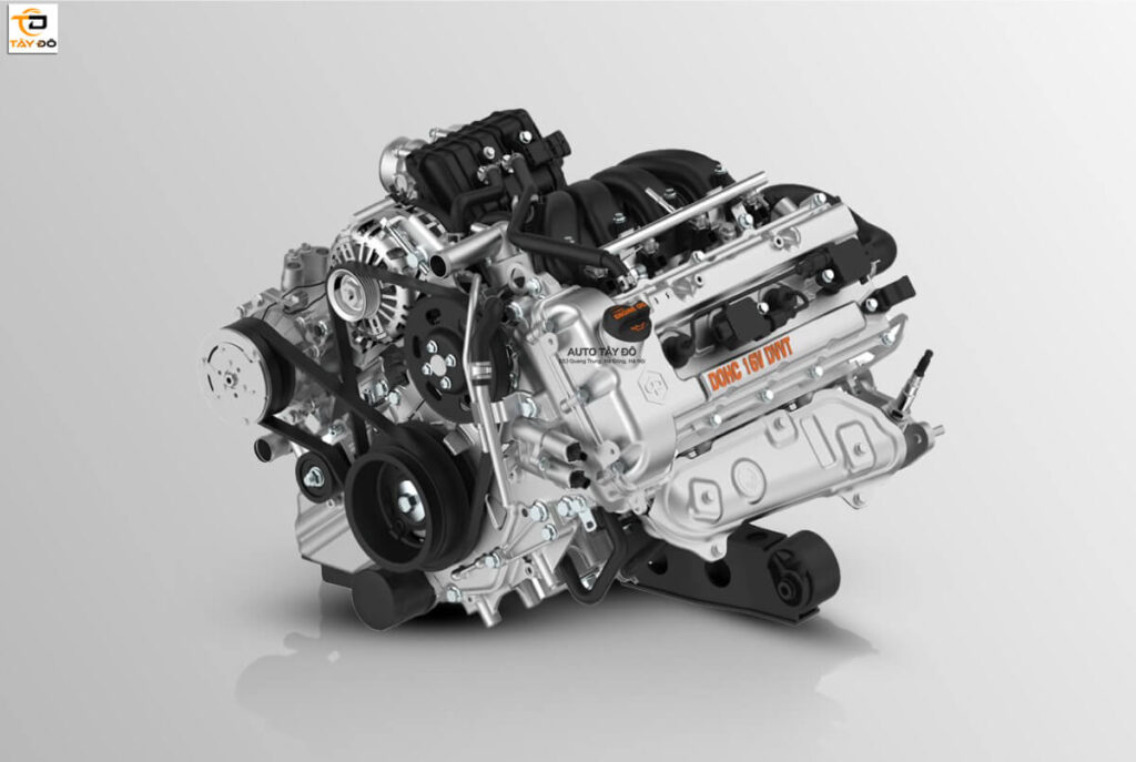 Khoang động cơ 1.6L của xe ô tô tải van Tera V8