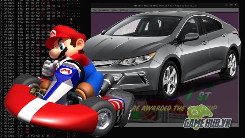 Trải nghiệm đua xe Mario Kart trên màn hình trong xe đã được hack