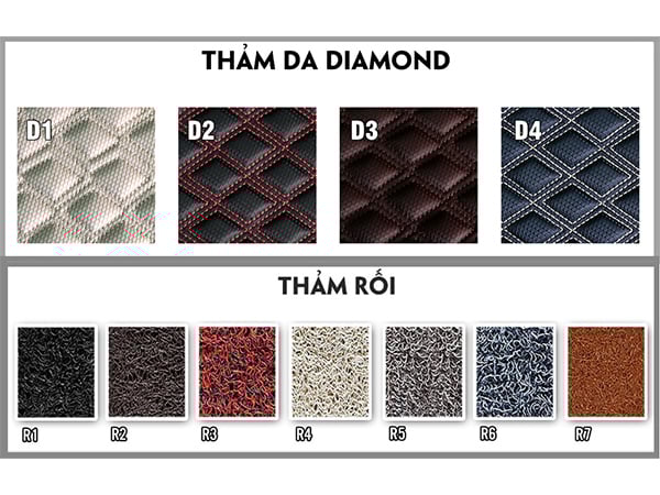 Bảng giá tham khảo thảm lót sàn da 6D ô tô
