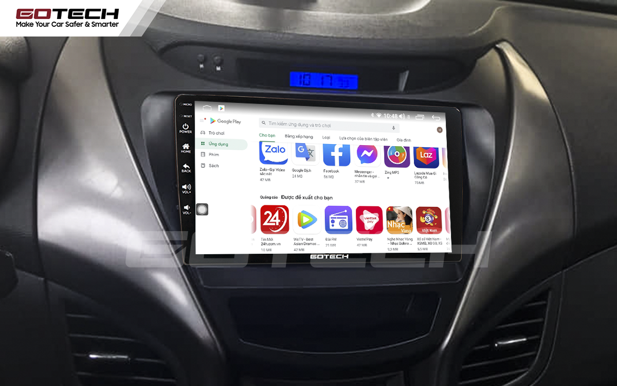 Giải trí đa phương tiện trên màn hình xe ô tô Elantra 2015