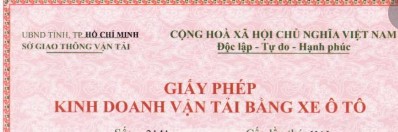 Mẫu giấy phép kinh doanh vận tải bằng xe ô tô