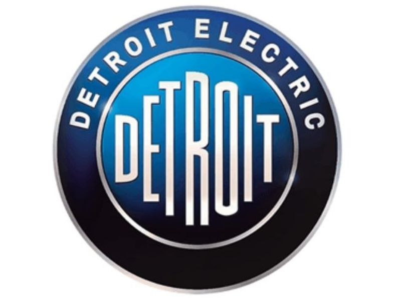 Logo hãng xe Detroit Electric, biểu tượng xe điện lịch sử và hiện đại