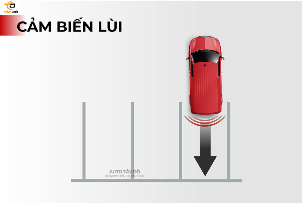 Hệ thống cảm biến lùi trên xe ô tô tải van Teraco V8