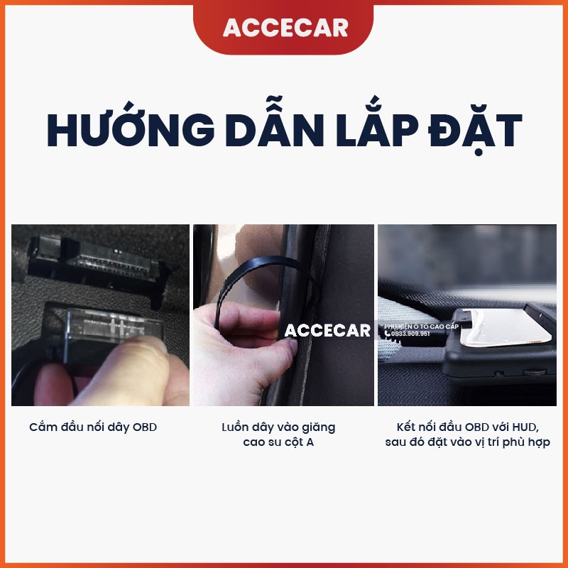 Quy trình lắp đặt thiết bị hiển thị tốc độ trên kính lái xe ô tô