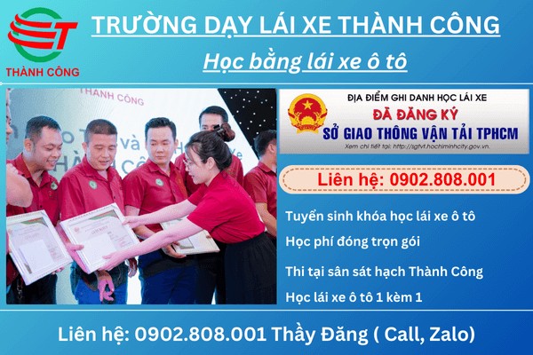 Xe tập lái đời mới phục vụ việc học bằng lái xe ô tô Quận 7