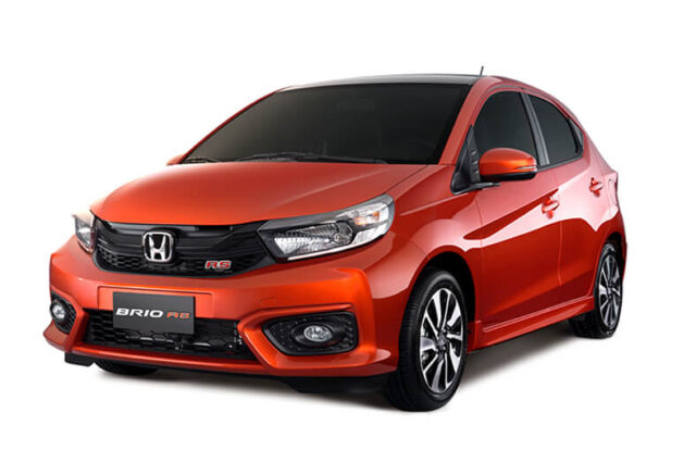 Hình ảnh xe Honda Brio màu vàng, một lựa chọn xe 5 chỗ nhập khẩu