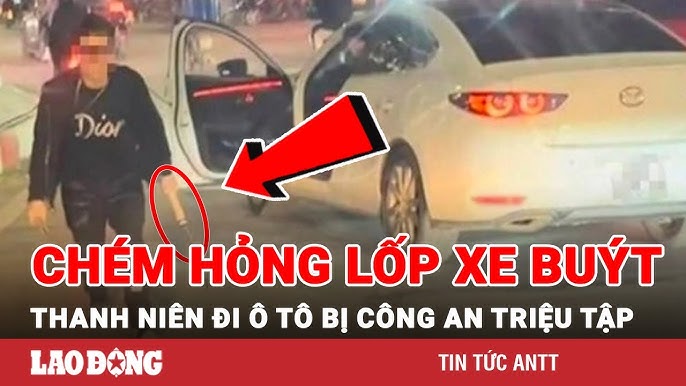 Thanh niên chặn đầu xe ô tô: Triệu tập 2 đối tượng gây rối