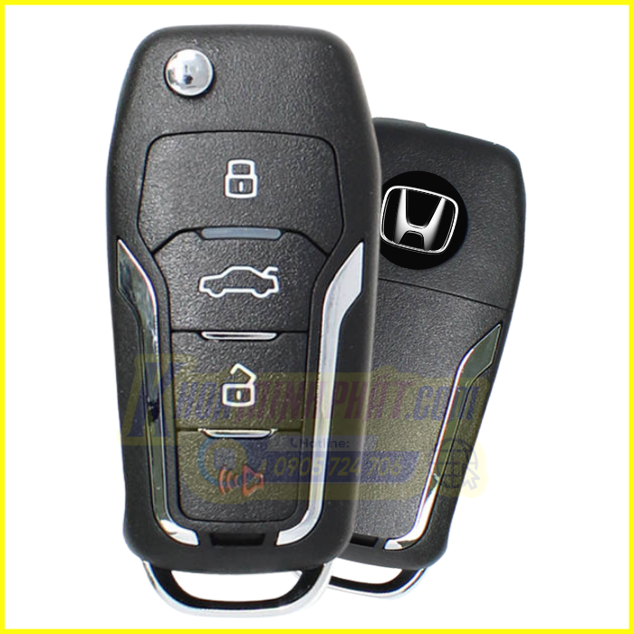 Mẫu chìa khóa remote V12 cho xe ô tô Honda Civic 2008