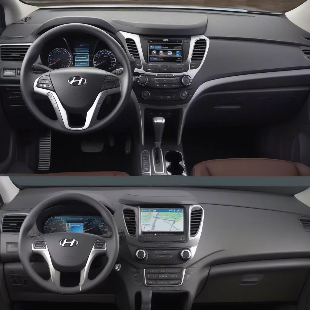 Sự khác biệt trong thiết kế nội thất xe Hyundai Santafe đời 2013 và 2015