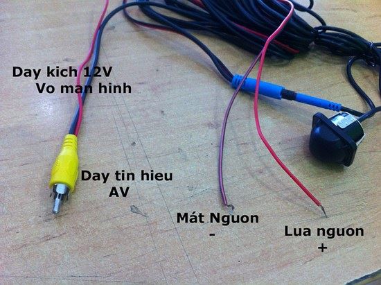 Các linh kiện cần thiết để lắp camera lùi cho xe ô tô