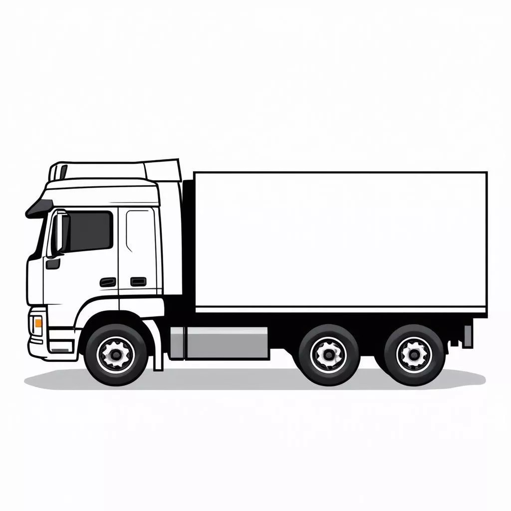 Biểu tượng icon xe ô tô tải hiện đại