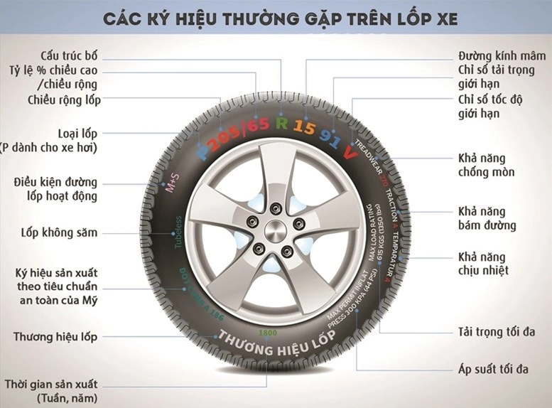 cấu tạo chi tiết của lốp xe ô tô