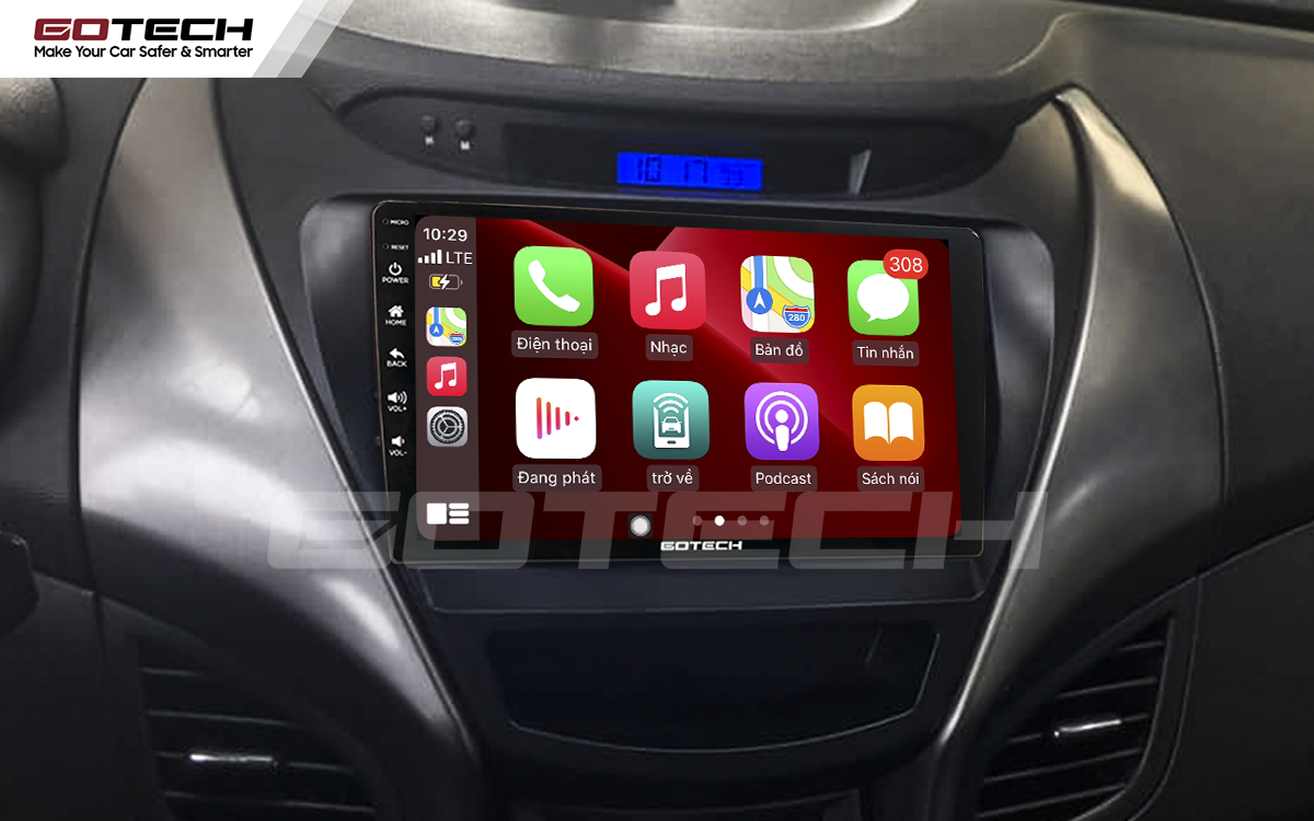 Kết nối Apple CarPlay trên màn hình xe ô tô Elantra 2015