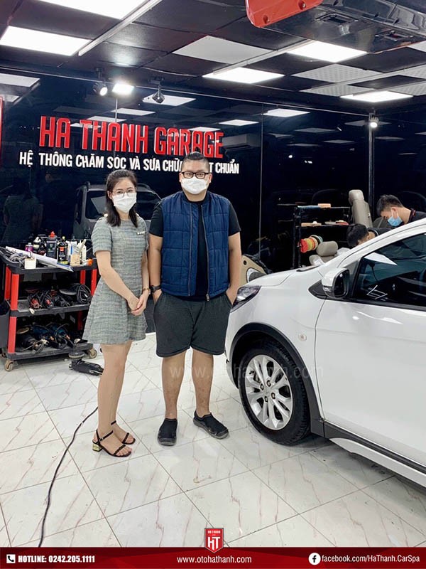 Khách hàng nhận xét tích cực về chất lượng sơn xe ô tô tại Hà Thành Garage