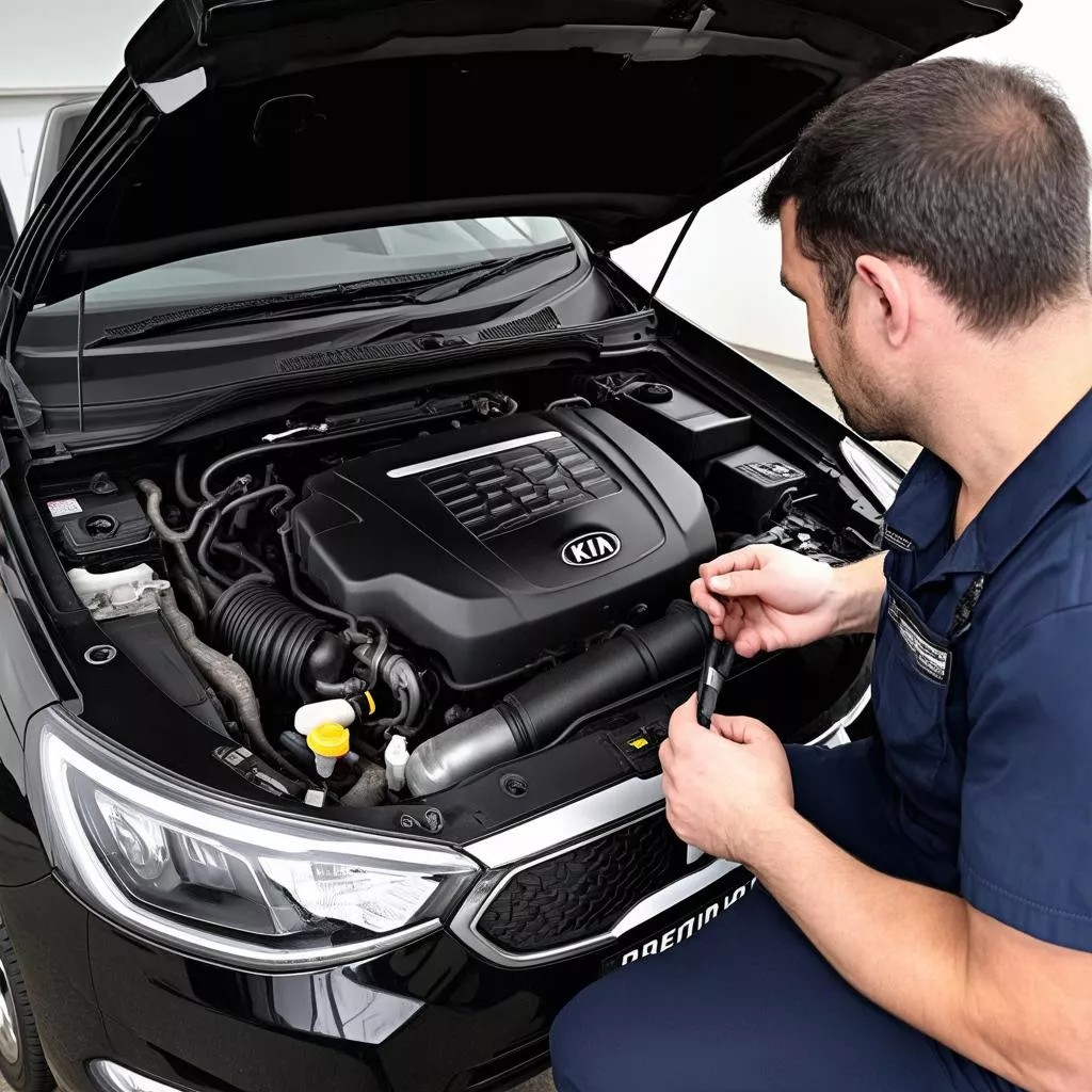 Kiểm tra động cơ xe Kia Carens 2011 trước khi mua