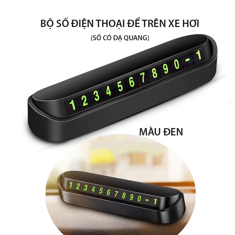 Bảng số điện thoại màu đen cho xe ô tô