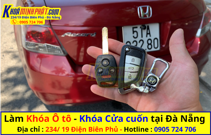 Làm chìa khóa xe Ô tô tại Đà Nẵng Honda Accord