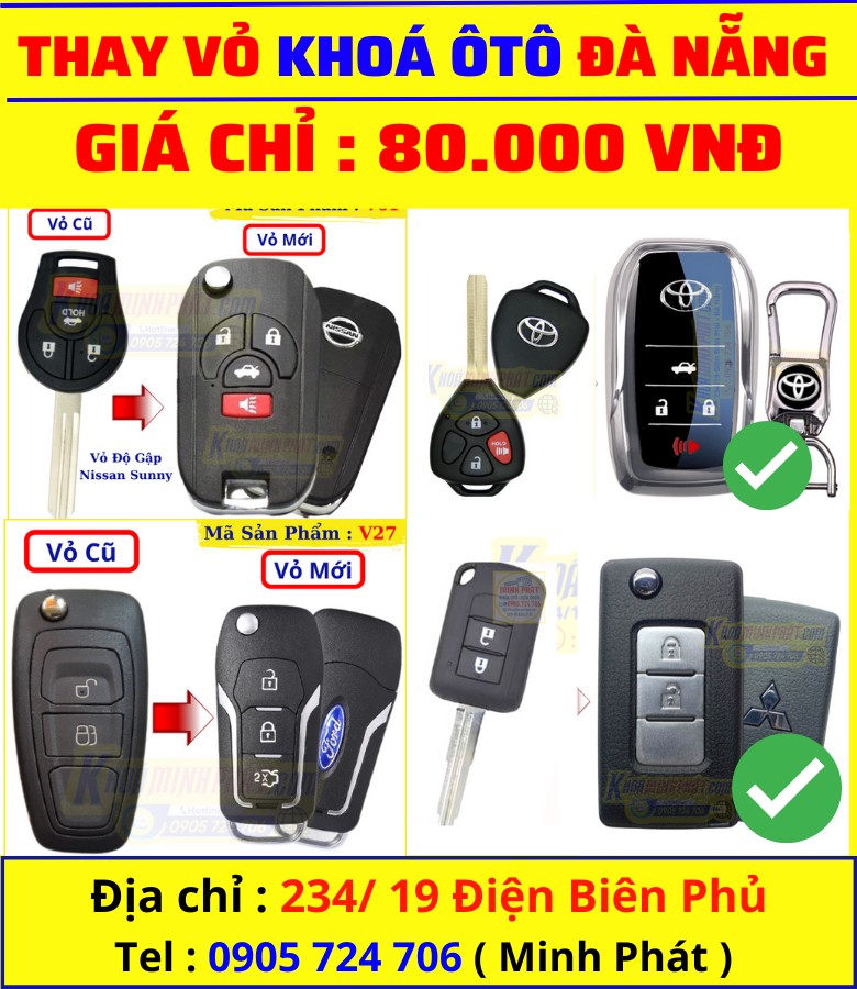 Vỏ chìa khóa gập xe ô tô Chevrolet Captiva được độ mới tại Đà Nẵng