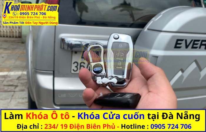 Dịch vụ thay pin và độ vỏ chìa khóa remote xe Ford Everest tại Đà Nẵng
