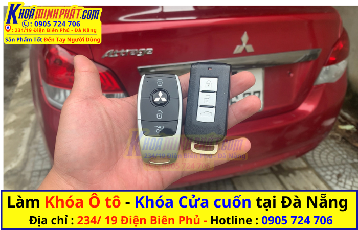 Làm chìa khoá xe Ô tô Đà Nẵng Mitsubishi Attrage Xpander