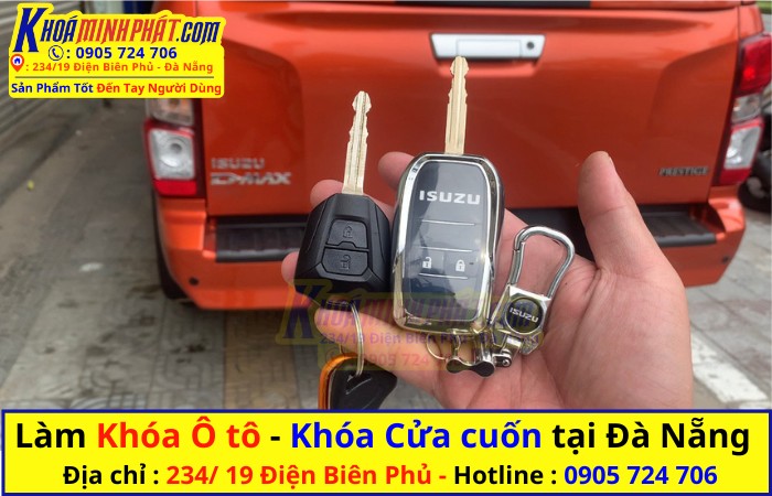 Chìa khóa xe Isuzu Dmax đời 2022 được làm mới tại Đà Nẵng