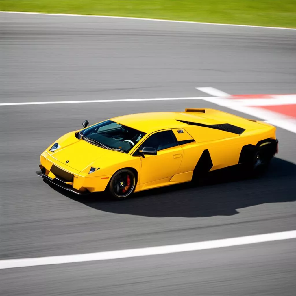 Ảnh siêu xe ô tô Lamborghini Murcielago trên đường đua