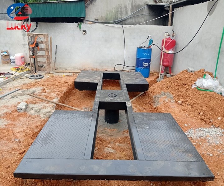 Dự án lặp đặt trung tâm chăm sóc xe ô tô có cầu nâng 1 trụ âm nền chữ I