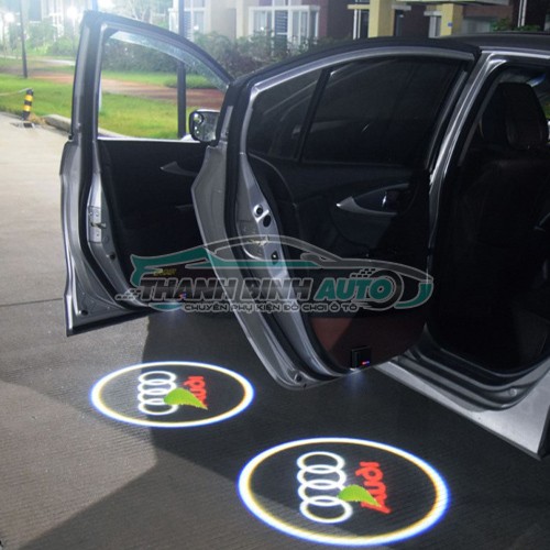 cách lắp đặt đèn led logo cảnh báo cửa xe ô tô
